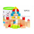 EZ1058 58pcs Hardwood Painted Kids Construction Blocks